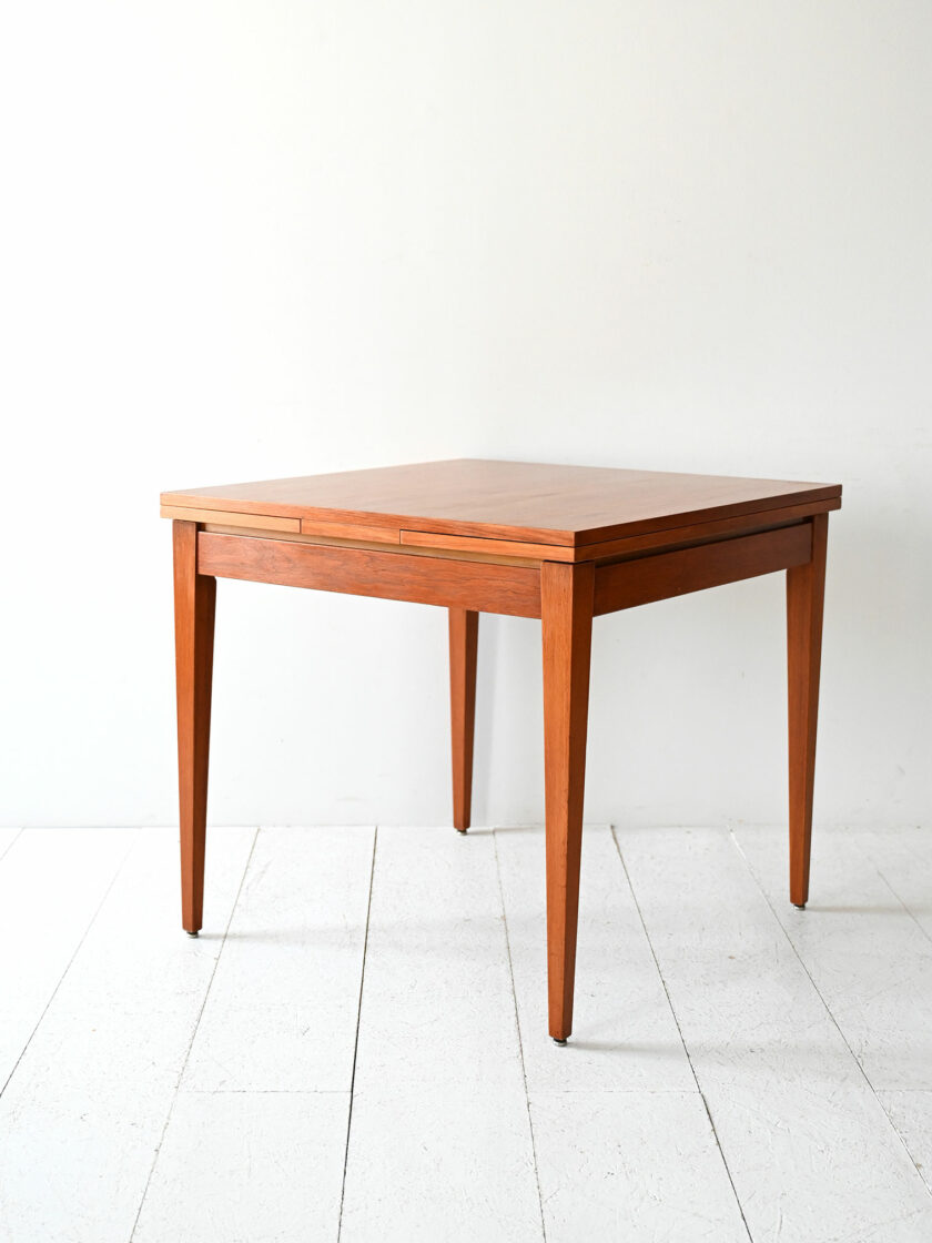 Scandinavian 60s teak square-f table