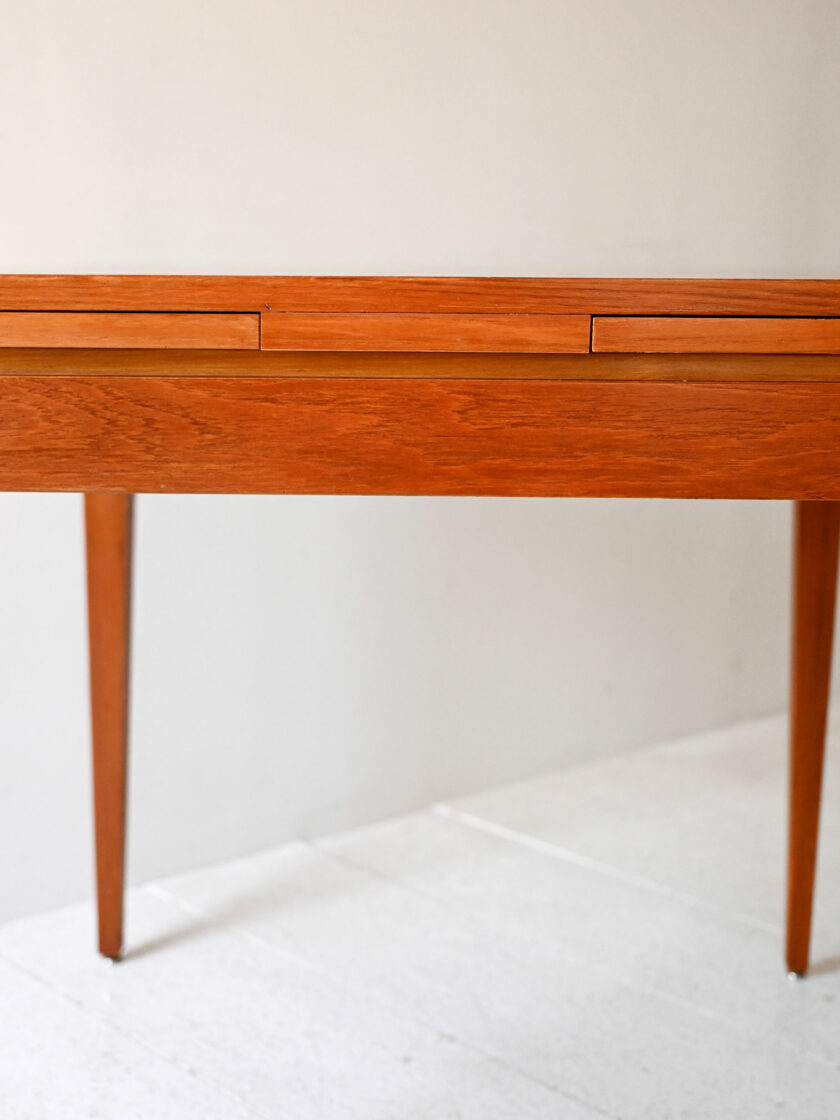 Scandinavian 60s square teak table-g