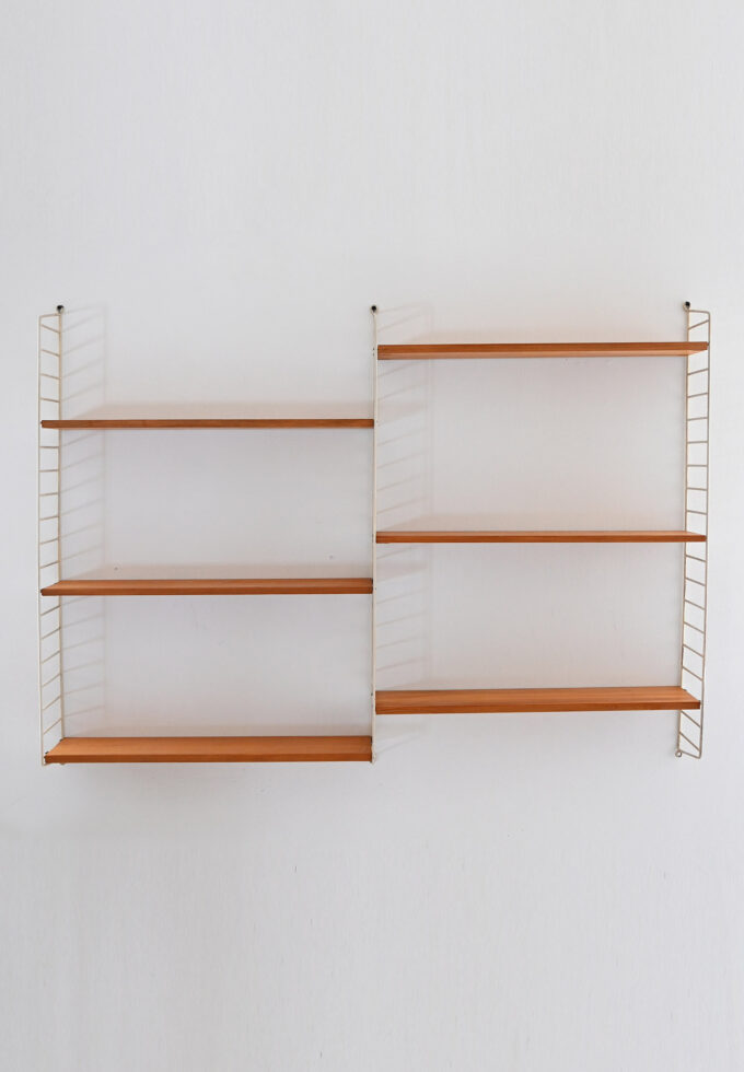 Scandinavian 1960s shelf system made of fir-b
