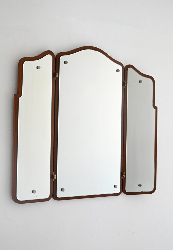 Scandinavian 1940s mirror with folding doors-a
