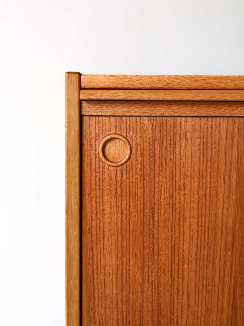 Scandinavian teak sideboard with black details-h