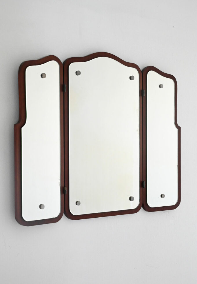 Scandinavian vintage mirror with folding doors-a