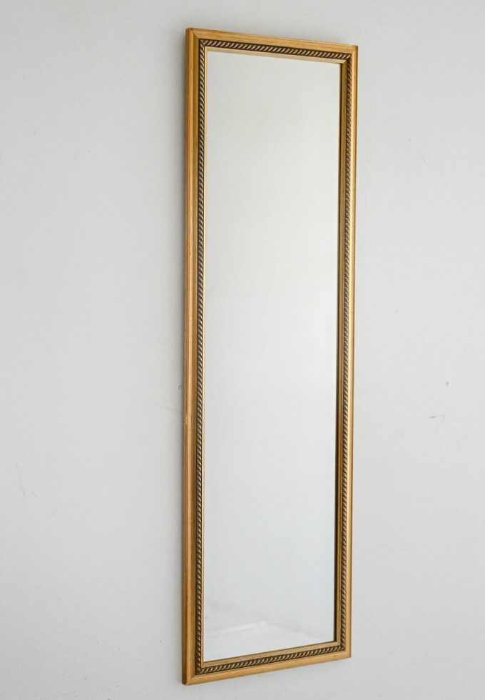 Scandinavian 1970s lacquered gold-a mirror