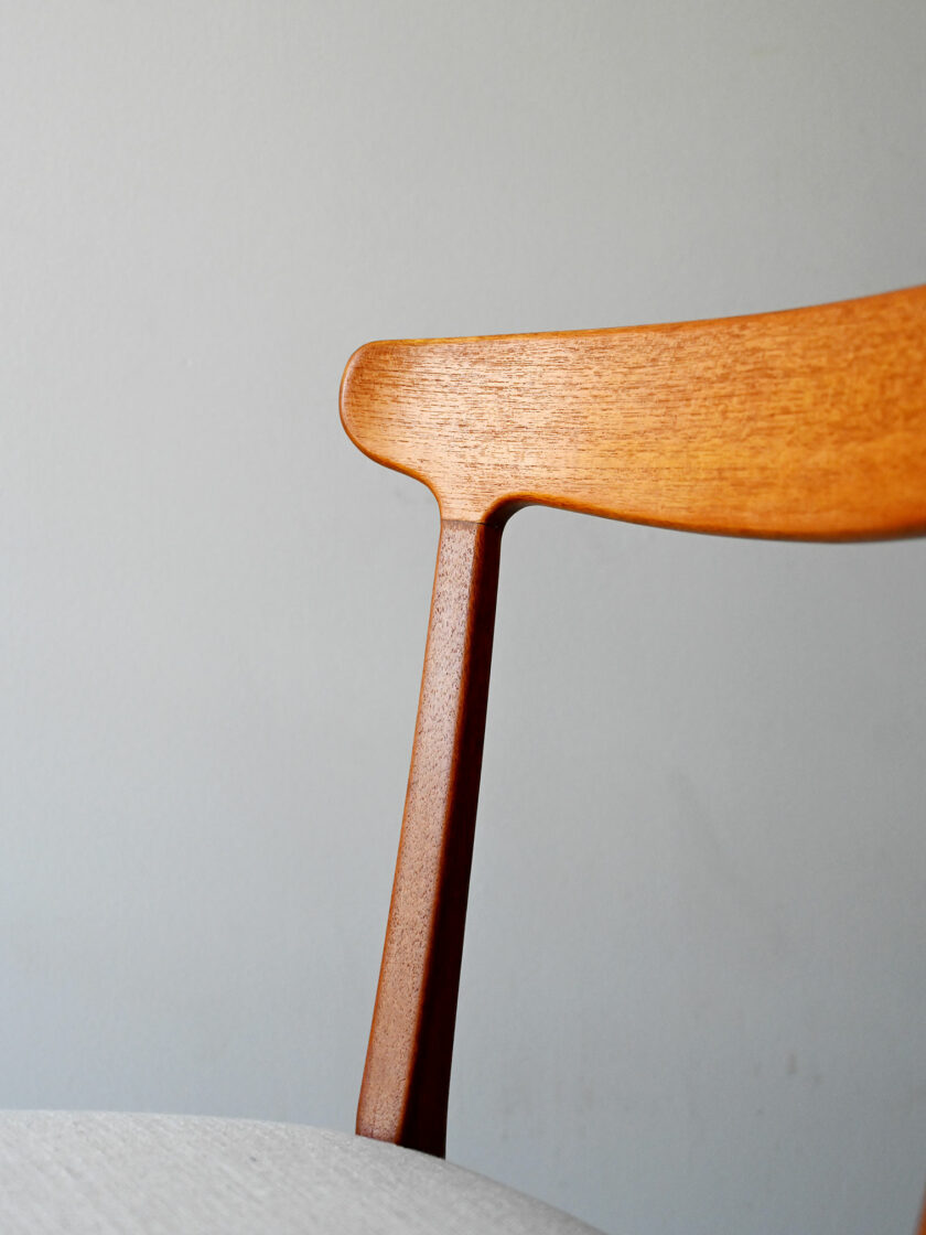 Pair of Scandinavian 1960s curved teak chairs-f