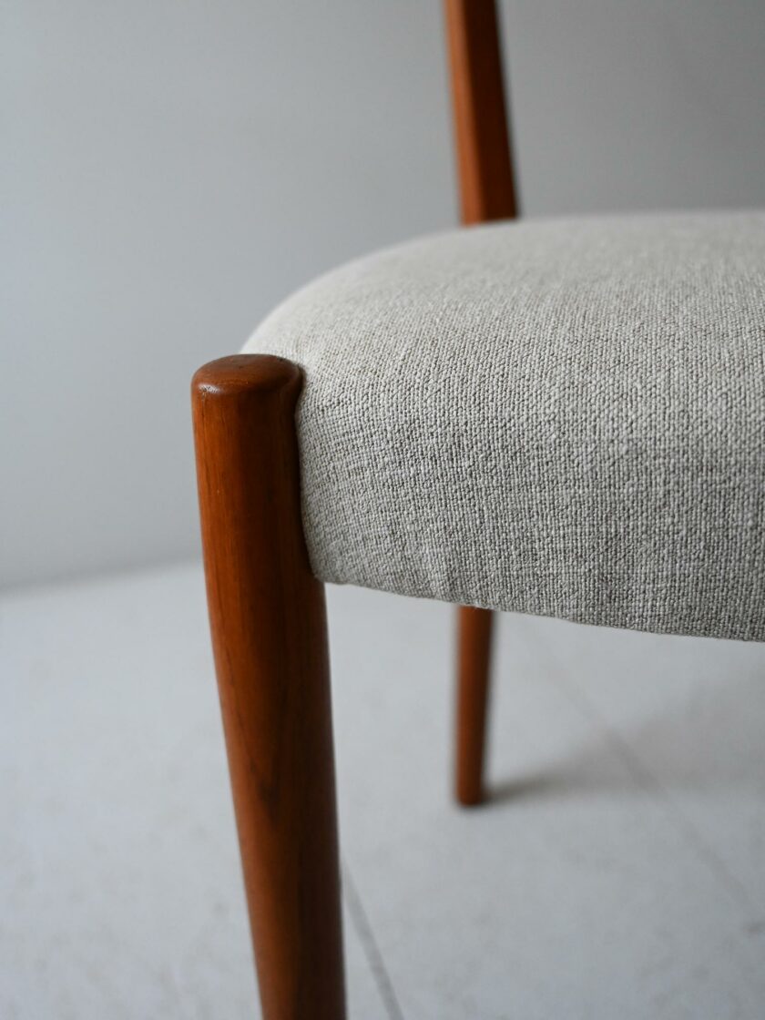 Pair of Scandinavian 1960s curved teak chairs-g