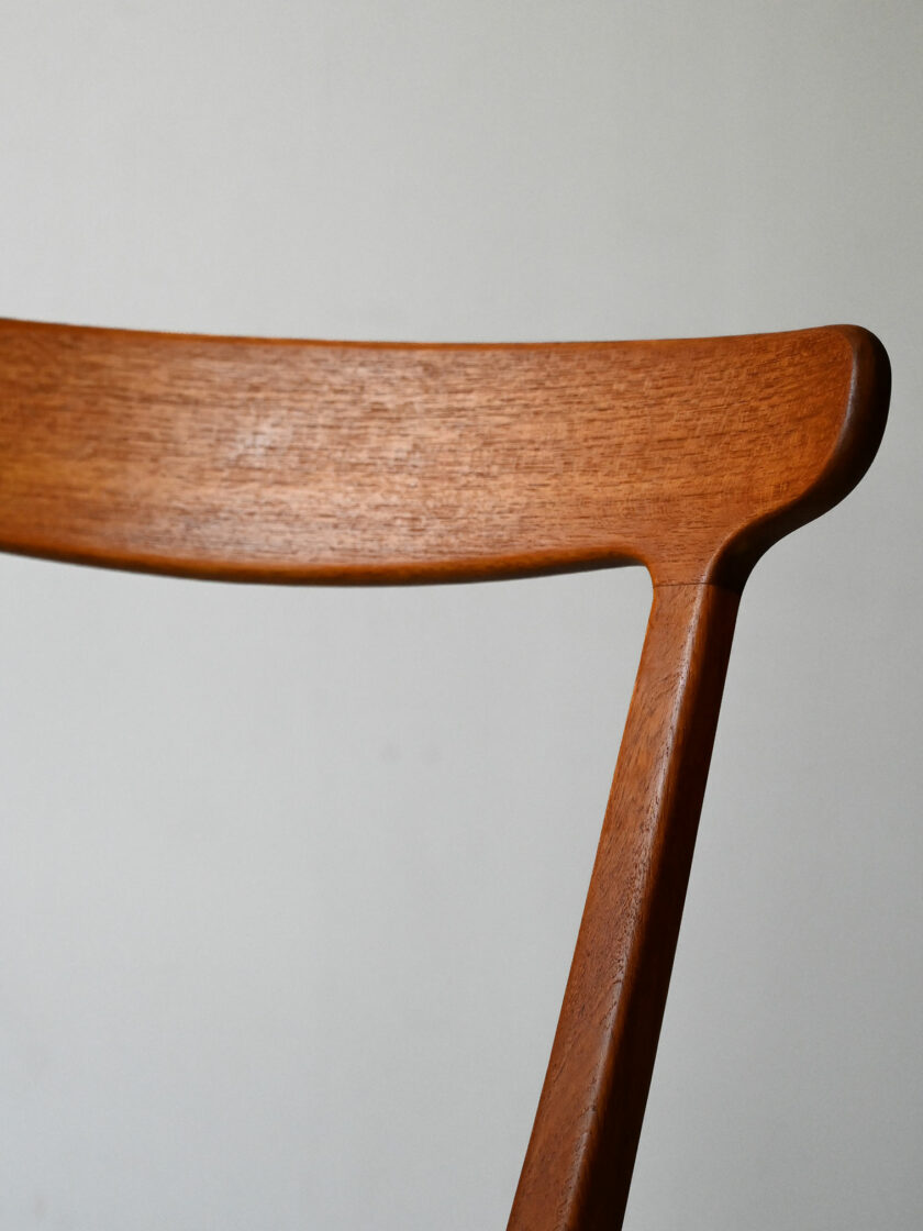 Pair of Scandinavian 1960s curved teak chairs-h