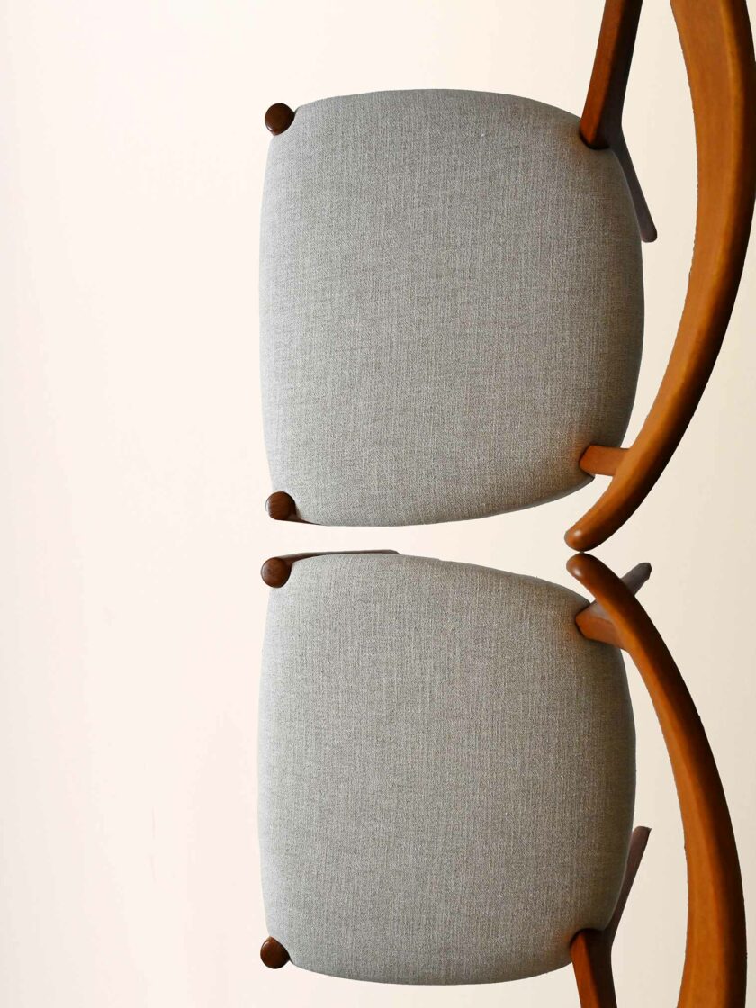 Pair of Scandinavian 1960s curved teak chairs-i