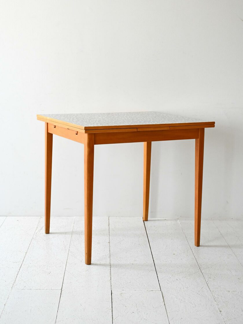Scandinavian Vintage table by Edsbyverken extendable with formica top-e