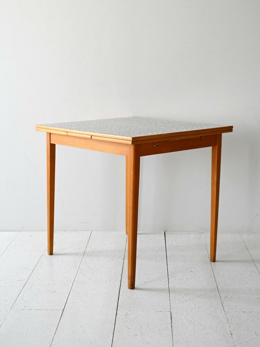Scandinavian Vintage table by Edsbyverken extendable with formica top-f
