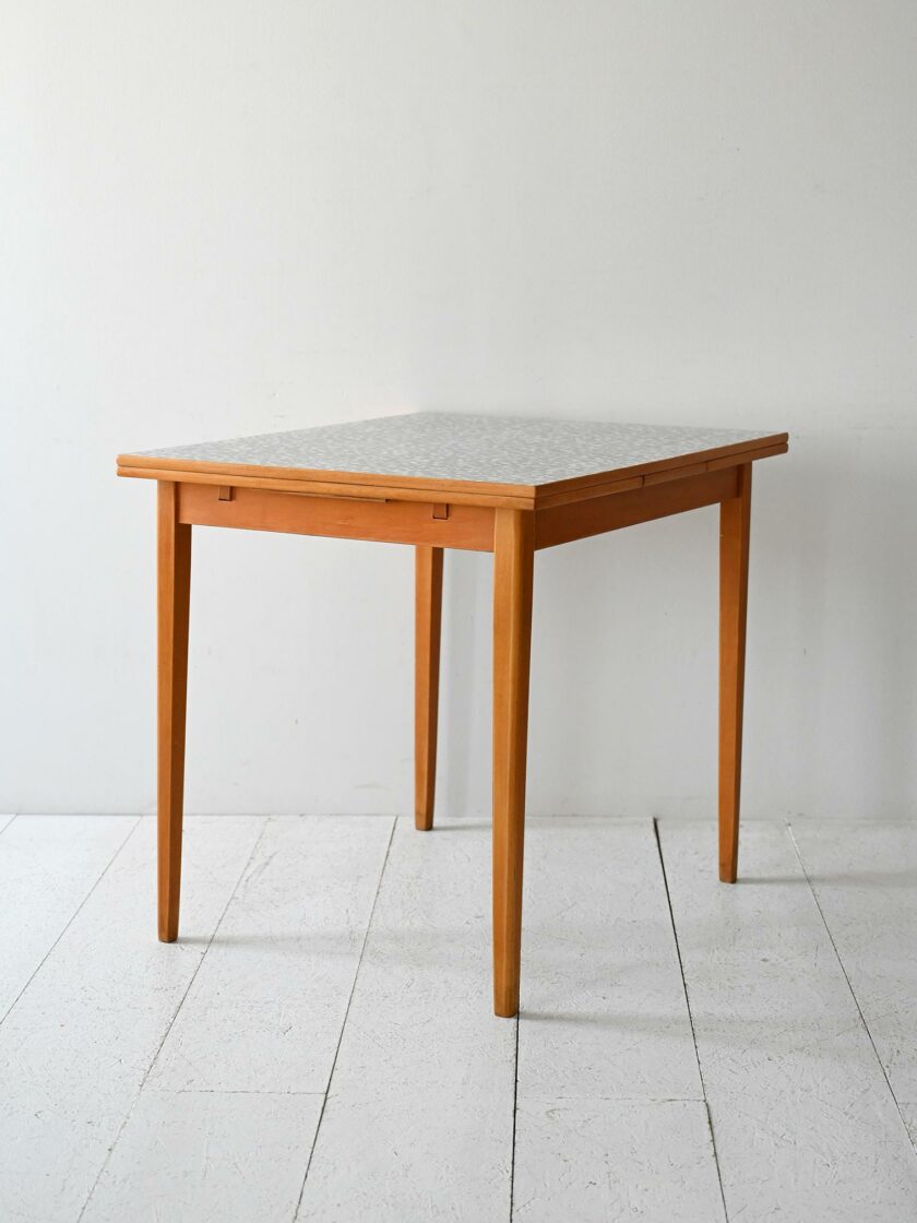 Scandinavian Vintage table by Edsbyverken extendable with formica-g top.