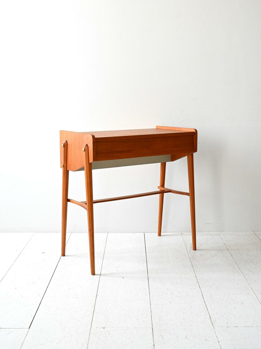 Scandinavian teak dressing table with mirror-c