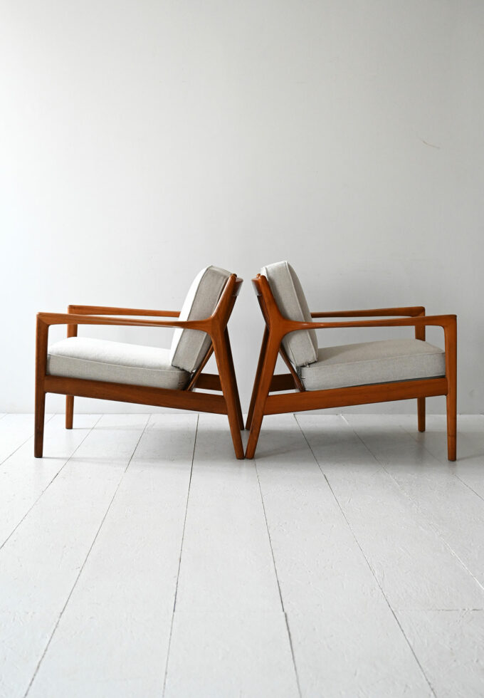 Pair of armchairs by Folke Ohlsson model USA-75 for DUX-c