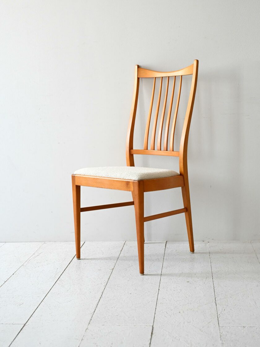 Set 4 sedie scandinave vintage anni 50/60 in faggio-b