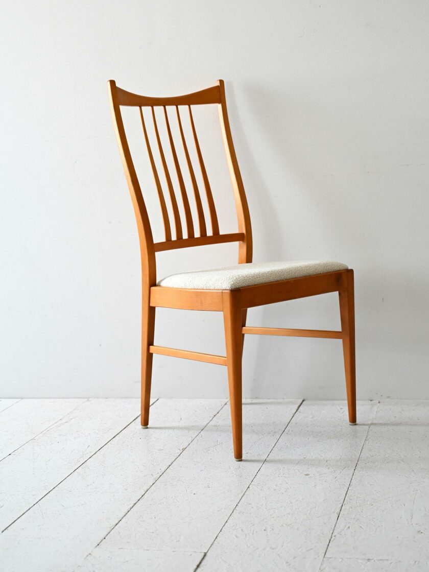 Set 4 sedie scandinave vintage anni 50/60 in faggio-c