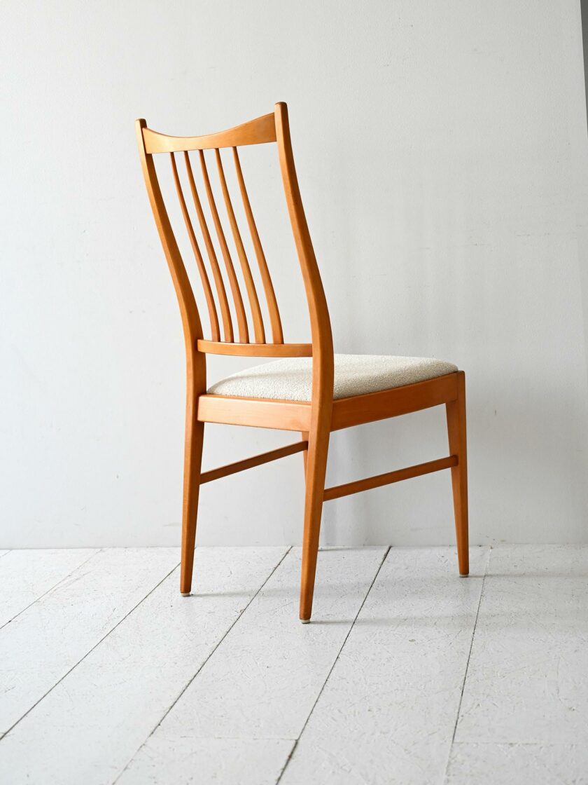 Set 4 sedie scandinave vintage anni 50/60 in faggio-d