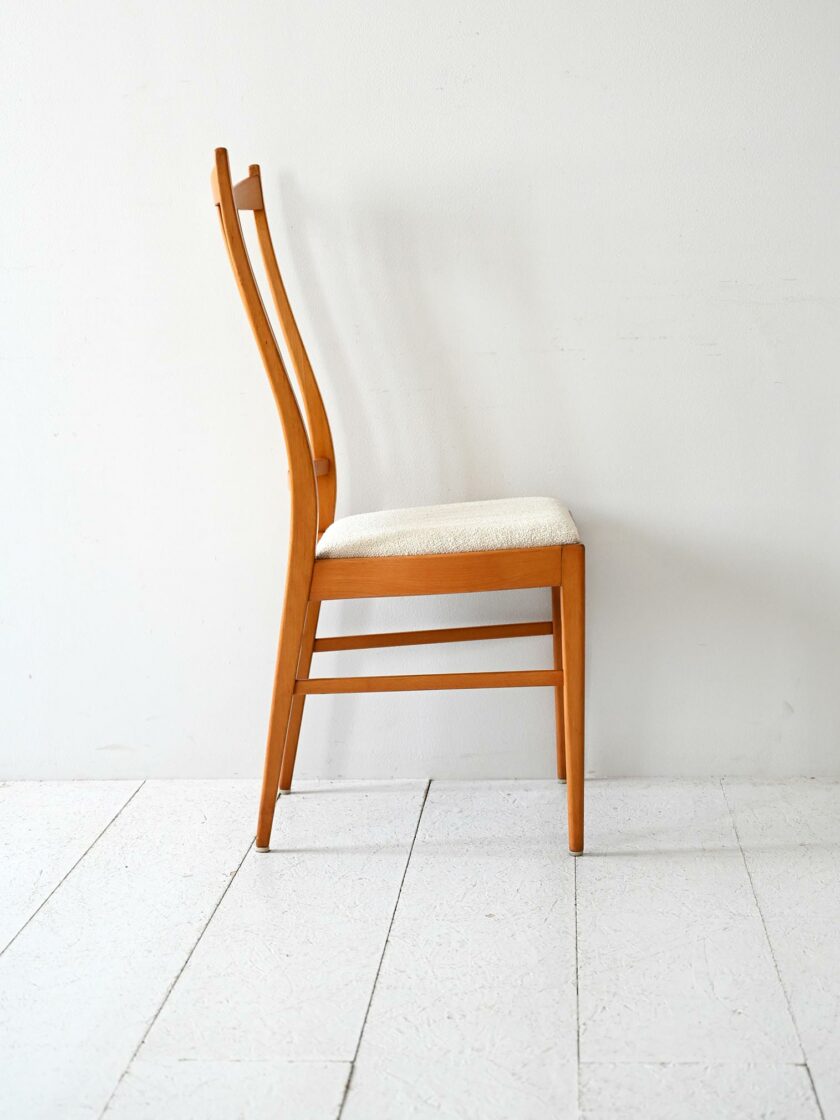 Set 4 sedie scandinave vintage anni 50/60 in faggio-e