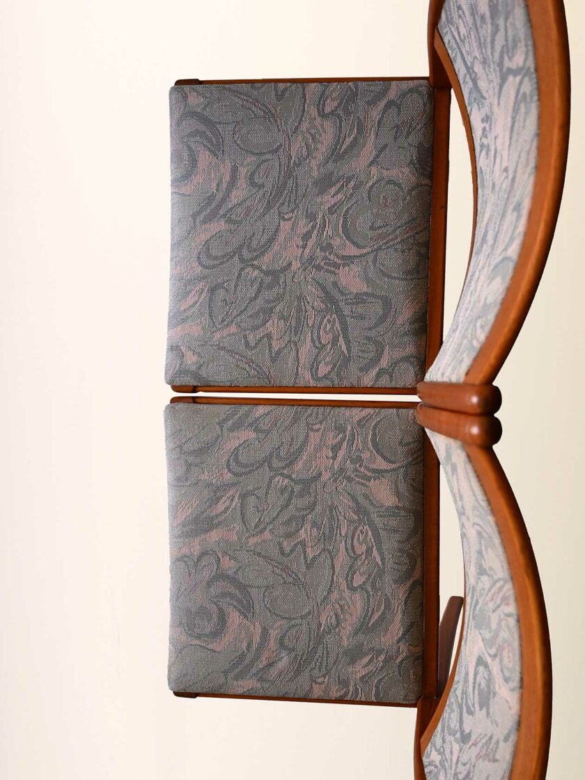 Set 4 sedie scandinave anni 60 in teak con tappezzeria originale-m