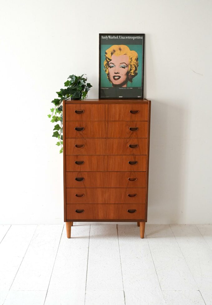 Scandinavian teak weekly table 1950s-a