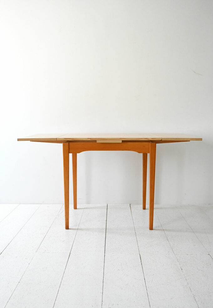 Swedish 1960s vintage pine-effect formica table-a