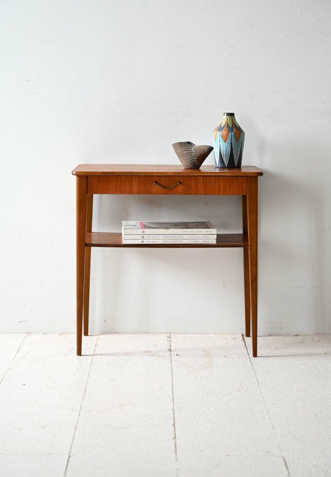 Comodino scandinavo vintage in teak Björkås Möbelfabrik-a