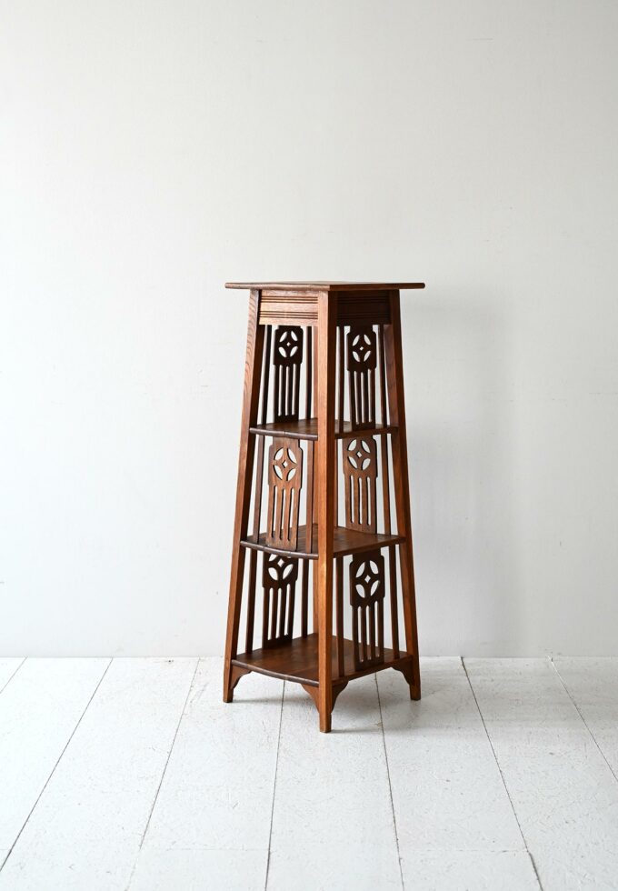 Scandinavian Jugendstil flower stand in oak-b