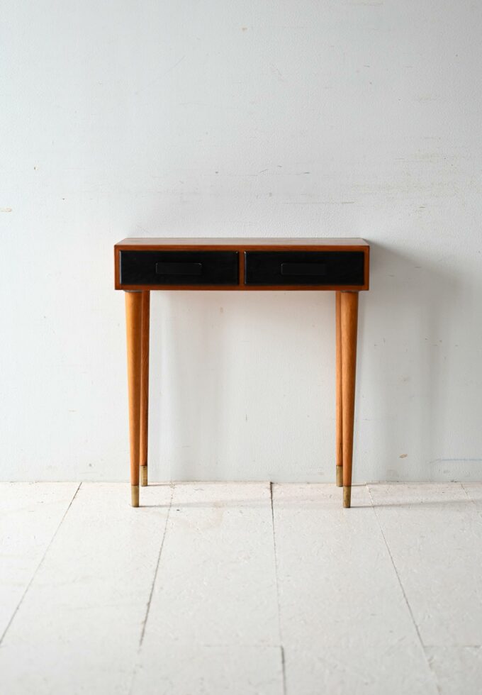 Mobiletto porta telefono scandinavo anni ’60 in teak-b