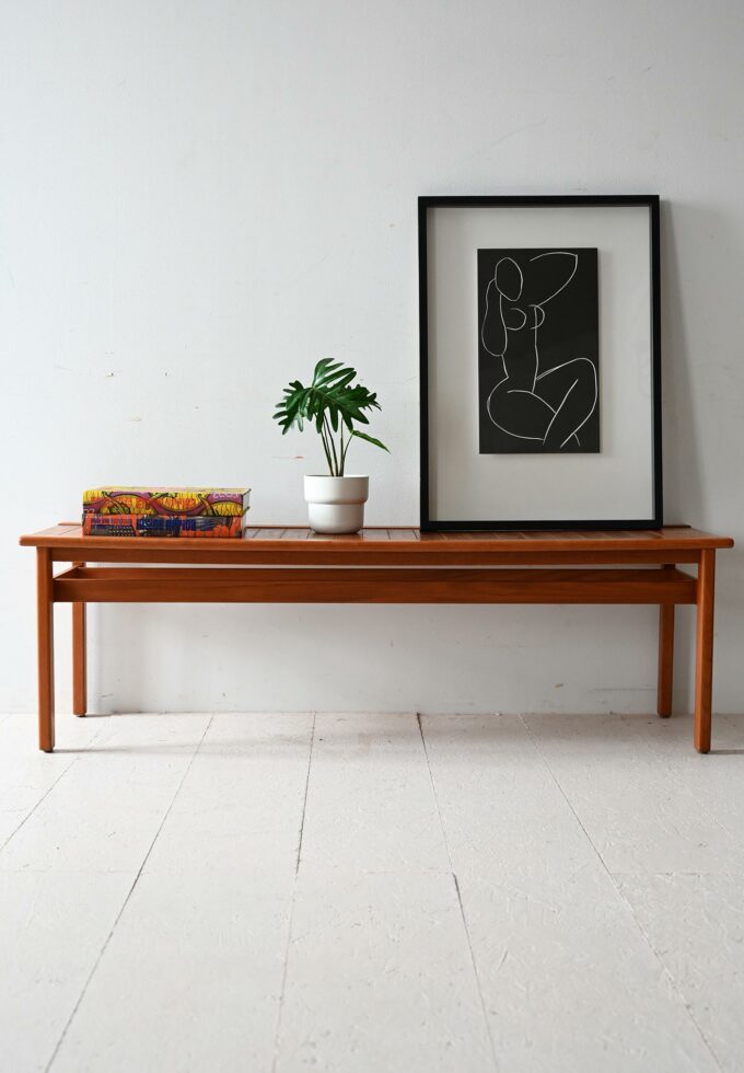 Panca scandinava anni ’60 in teak-a