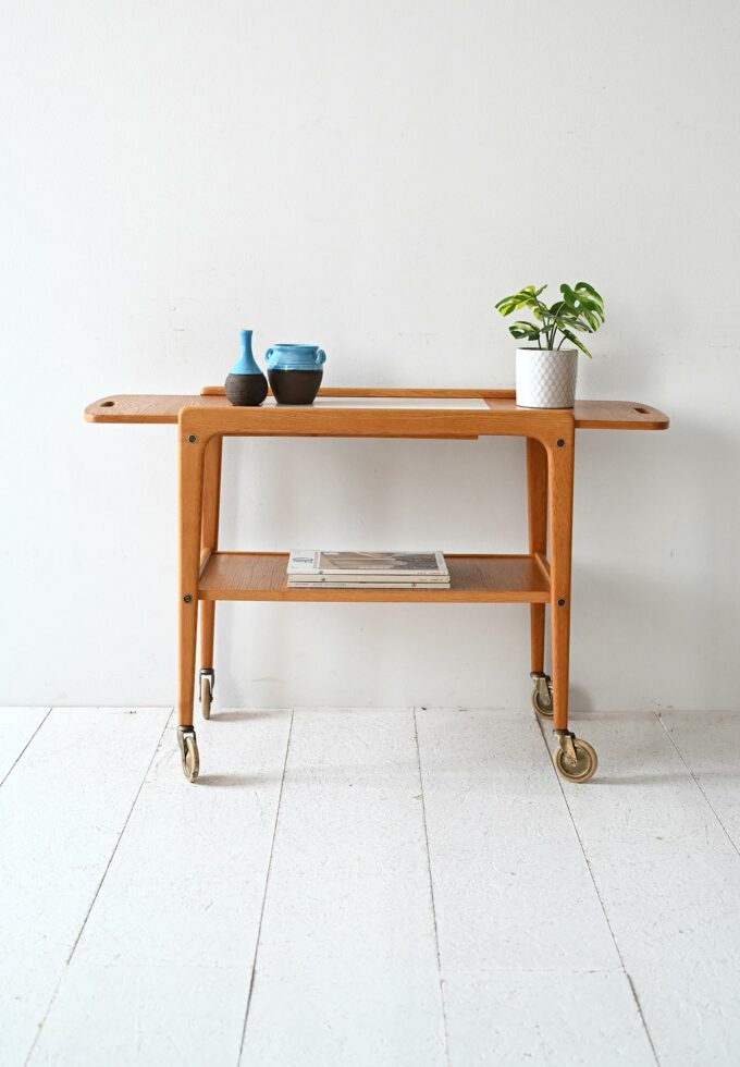Casino model oak trolley by Engström & Myrstrand-a