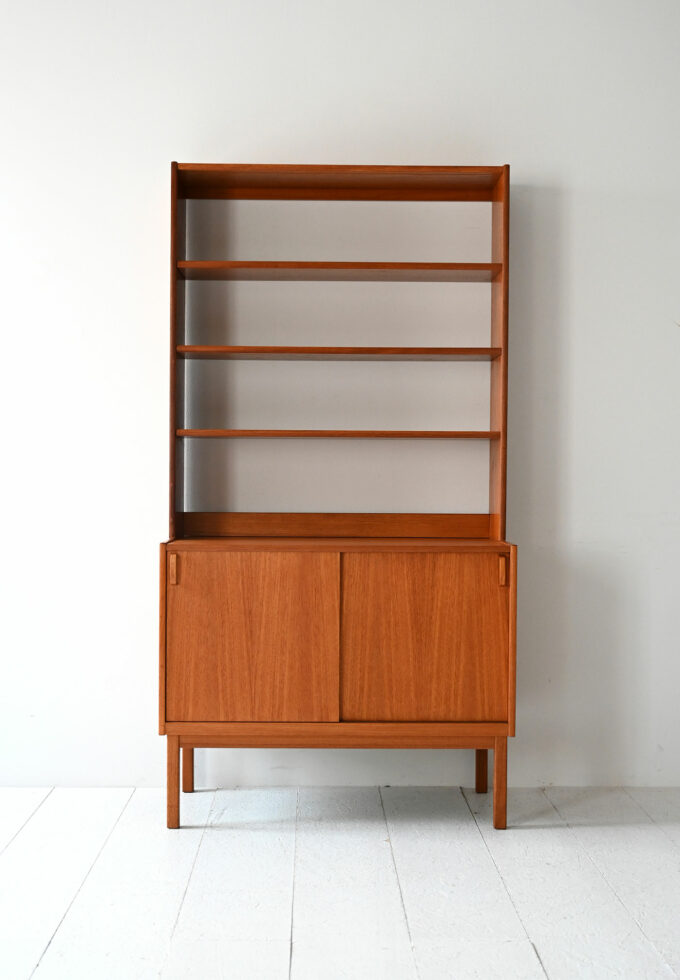 Scandinavian 1960s teak bookcase by B. Fridhagen for Bodafors-b