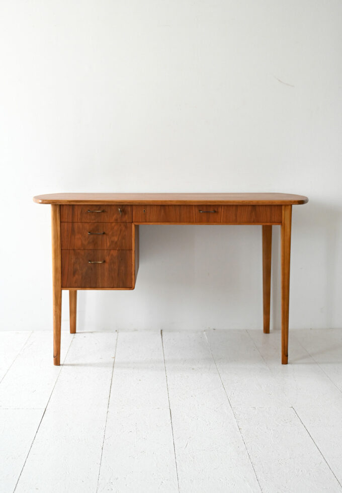 Vintage 1950s/60s Scandinavian desk in ash and walnut-b