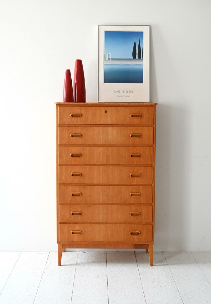Scandinavian vintage oak 1960s-a weekstand.
