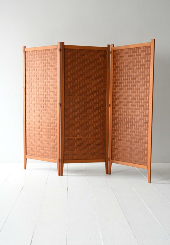 Paravento scandinavo Spåna in teak anni ’50/60-b