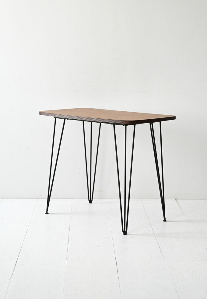 Tavolino vintage anni ’50 in formica e metallo-b