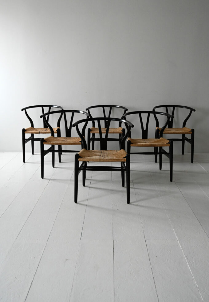 Set di 6 sedie CH24 di Hans Wegner-a
