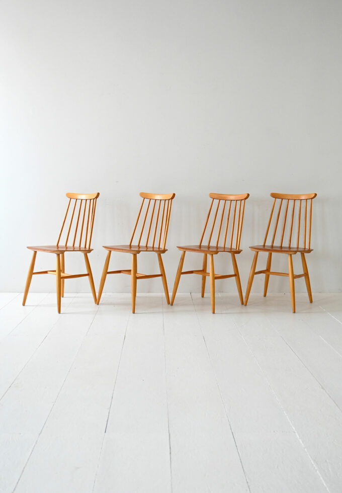 Set di 4 sedie scandinave Fanett di Ilmari Tapiovaara-a
