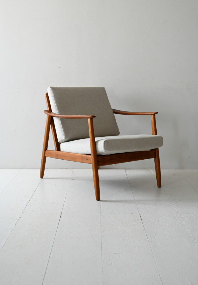 Swedish teak armchair by Folke Ohlsson for DUX-b