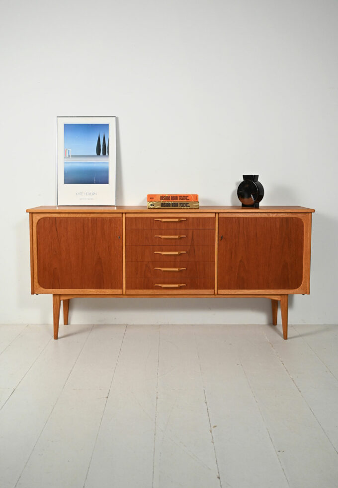 Scandinavian teak and oak-a sideboard