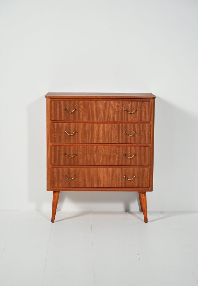 Cassettiera scandinava in mogano anni ’50-b