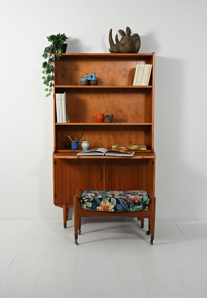 H.Troeds teak bookcase with desk-a