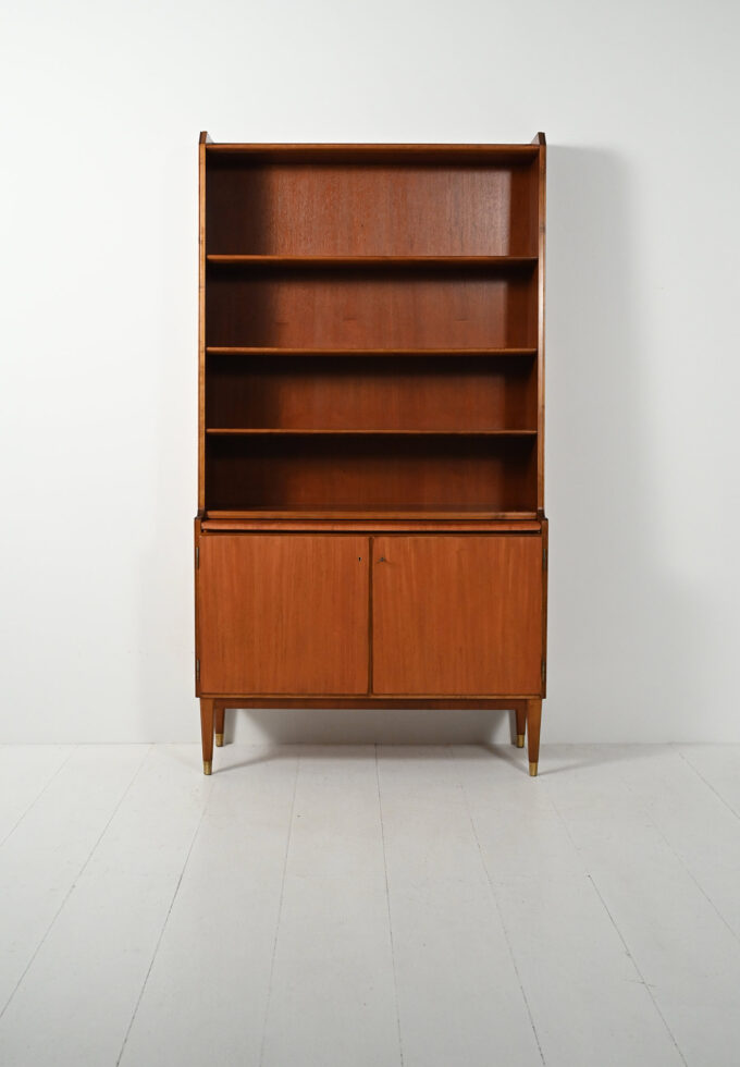 Vintage bookcase by Bodafors with pull-out desk-b