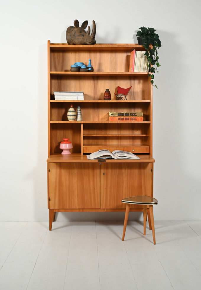 Scandinavian elm bookcase 30s-40s-a