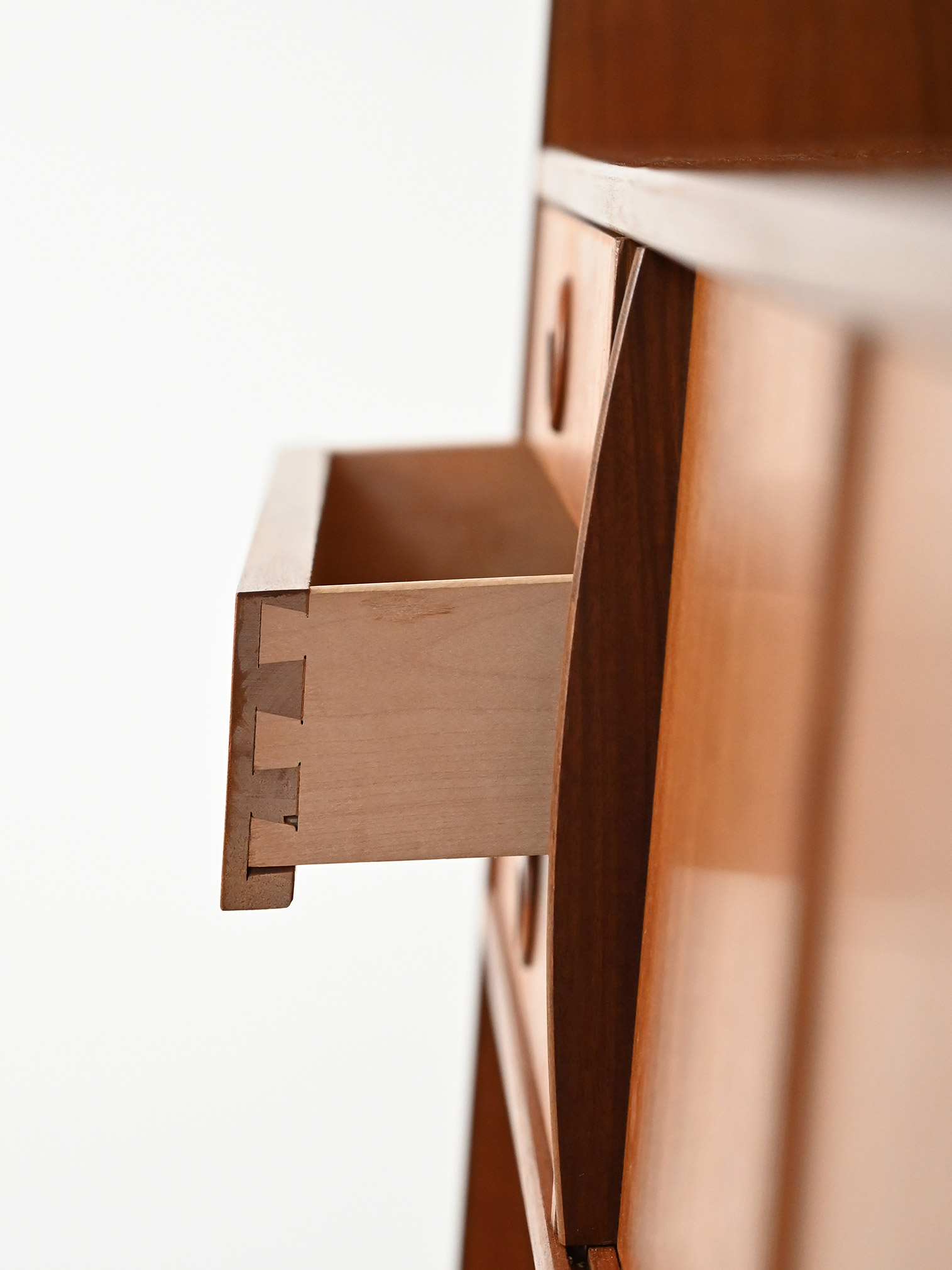 Sideboard libreria teak mogano-h Sideboard con libreria in teak e mogano-h