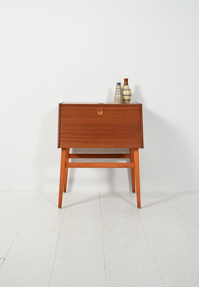 Swedish vitnage cutlery cabinet in mahogany-a