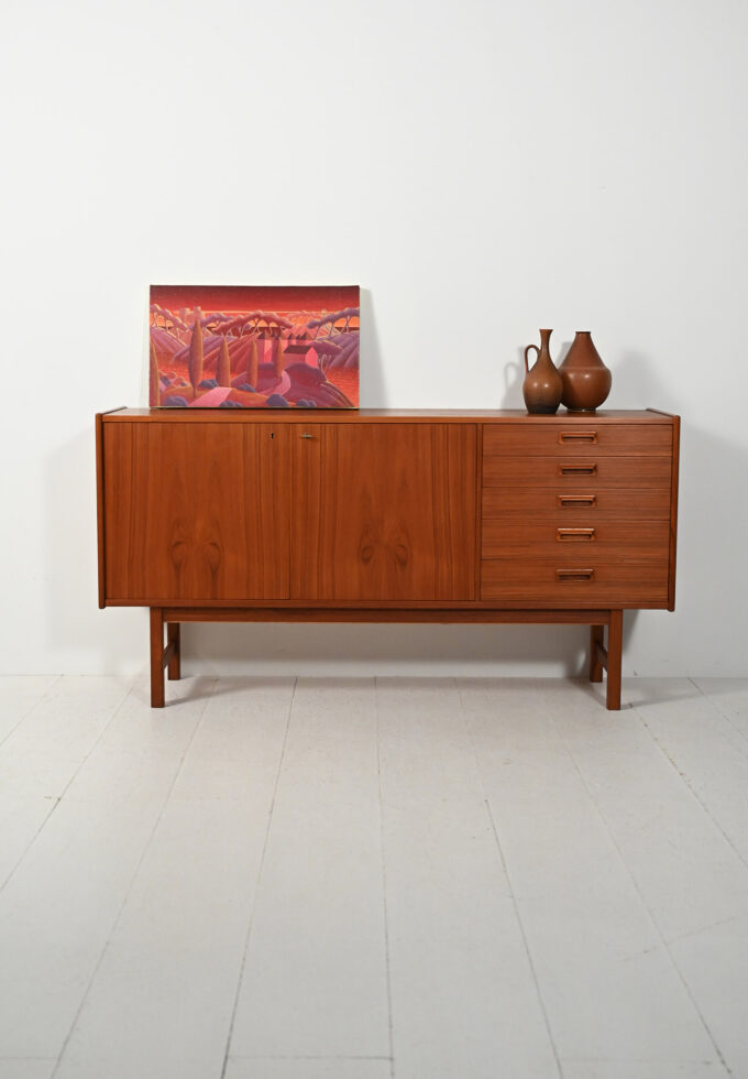Scandinavian 1960s sideboard with cantilevered handles-a