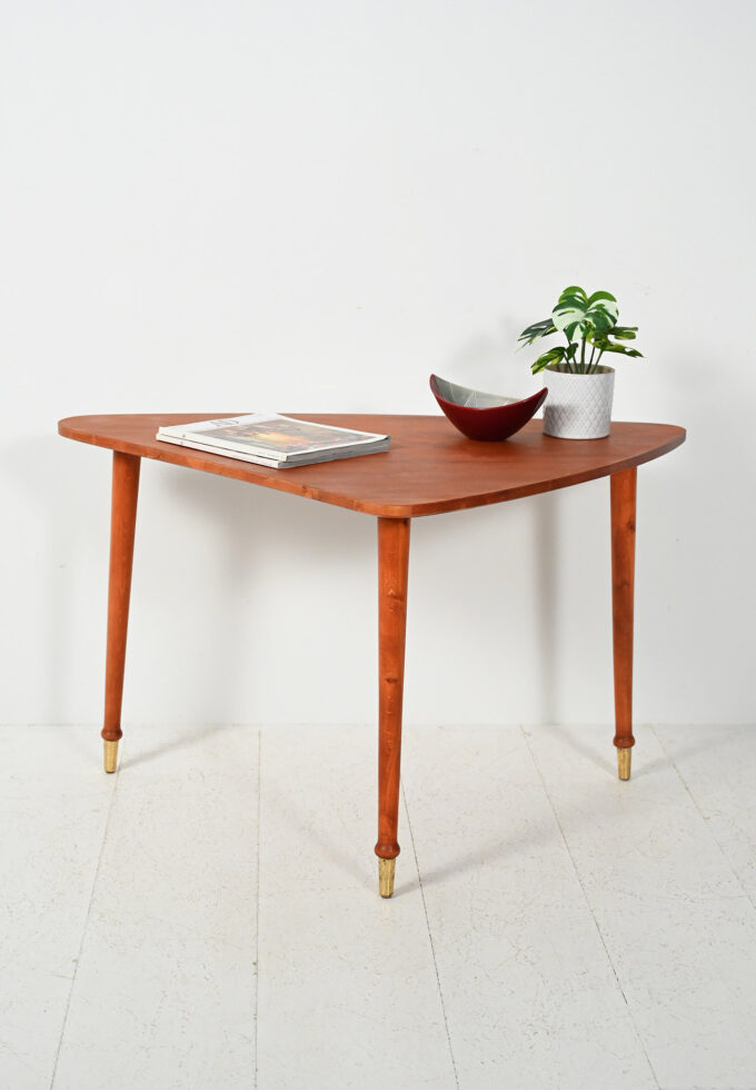 Coffee table triangolare scandinavo anni Sessanta-a