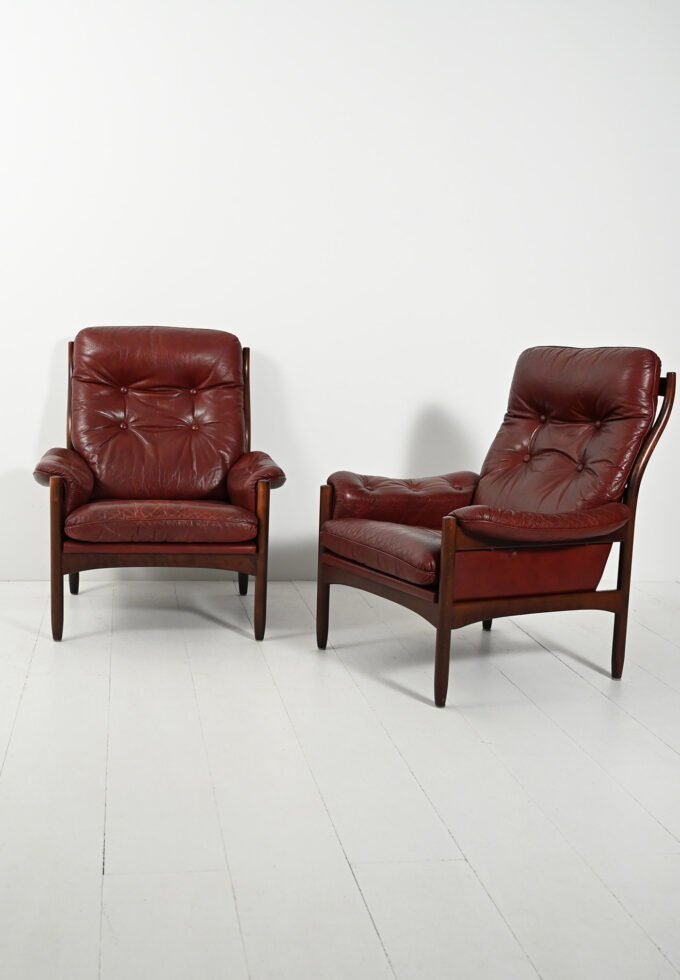 Pair of "armchairs" "Hoffman" by Gunnar Kentemol-a