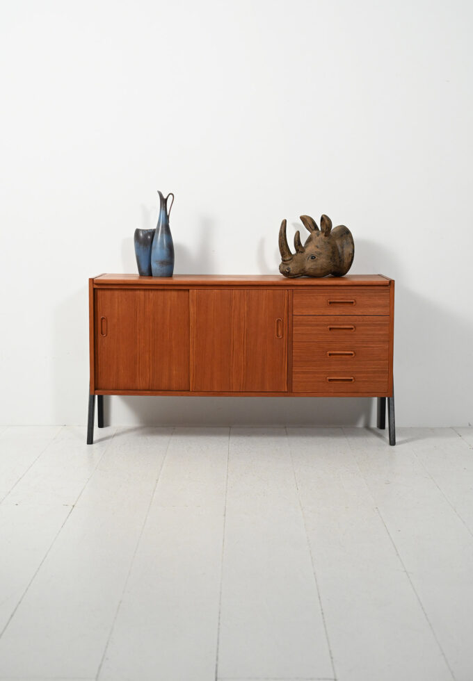 Small Scandinavian 60s two-tone sideboard-a