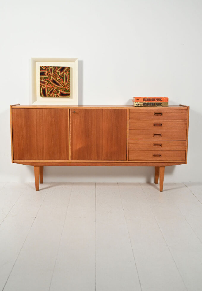Scandinavian 60s sideboard with elegant lines-a