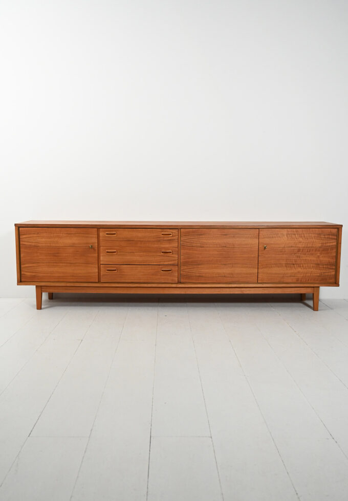 Sideboard vintage in noce anni 60-b