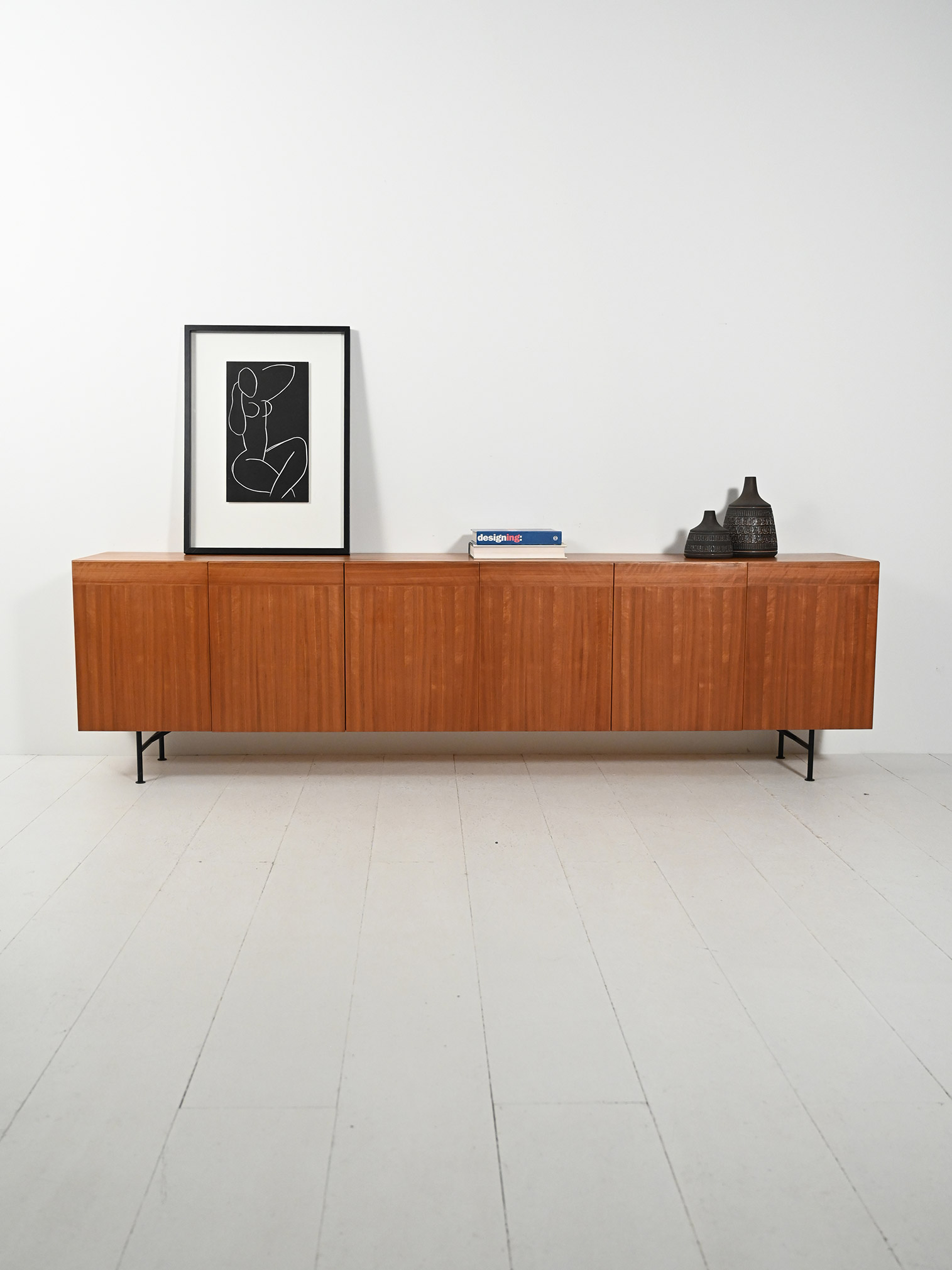 Six-door teak sideboard attributed to Nils Jonsson-a